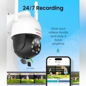 DEKCO 2K WiFi Surveillance Security Camera Outdoor/Home/Dome